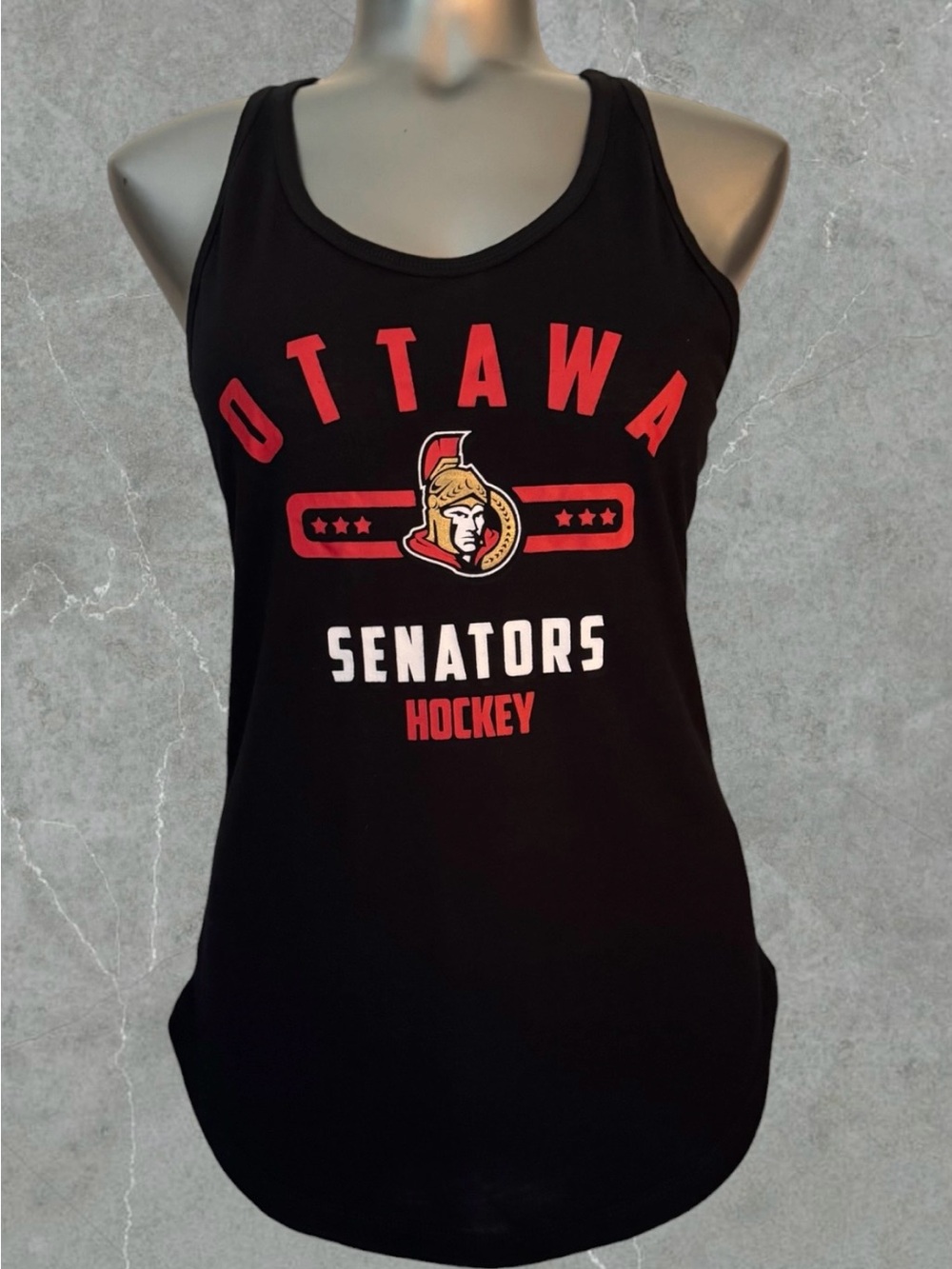 2 for $30 | NHL Black Tank Top with Red & White Ottawa Senators Logo - Picture 6 of 16